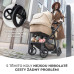 KINDERKRAFT Kočárek kombinovaný 3v1 Newly Sand beige + Mink PRO