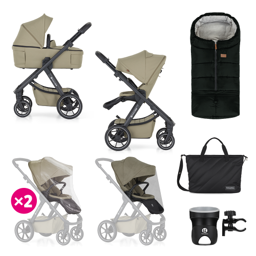 PETITE&MARS Kočárek kombinovaný ICON 2v1 Mossy Green XXL RWS PETITE&MARS Kočárek kombinovaný ICON 2v1 Mossy Green XXL RWS