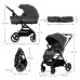 KINDERKRAFT SELECT Kočárek kombinovaný Yoxi 2v1 Moonlight Grey