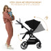 KINDERKRAFT SELECT Kočárek kombinovaný Yoxi 2v1 Pure Black