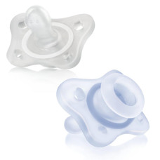 CHICCO Dudlík Physioforma® Mini Soft celosilikonový 0-2m kluk 2 ks