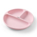 BABYONO Talíř silikonový s přísavkou - pink 6m+