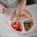 BABYONO Talíř silikonový s přísavkou - pink 6m+