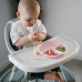 BABYONO Talíř silikonový s přísavkou - pink 6m+
