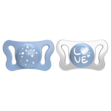 CHICCO Dudlík Physioforma® Micro silikonový 0-2m kluk 2 ks