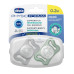CHICCO Dudlík Physioforma® Micro silikonový 0-2m noční 2 ks