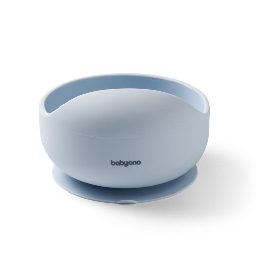 BABYONO Miska silikonová s přísavkou - blue 6m+ BABYONO Miska silikonová s přísavkou - blue 6m+