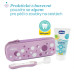CHICCO Set zubní kartáček a pasta v pouzdře Always smiling Lilac, 6m+