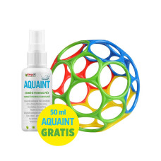 OBALL Hračka Oball RATTLE 10 cm blue 0m+AQUAINT 100% ekologická čisticí voda 50 ml