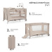 KINDERKRAFT Postýlka cestovní Joy 2 s doplňky Beige