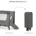 KINDERKRAFT Postýlka cestovní Joy 2 Dark grey