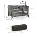 KINDERKRAFT Postýlka cestovní Joy 2 s doplňky Dark grey