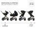 KINDERKRAFT Kočárek kombinovaný Moov 2 3v1 Pure Black - pěnová kola