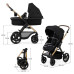 KINDERKRAFT Kočárek kombinovaný Moov 2 3v1 Pure Black - pěnová kola
