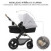 KINDERKRAFT Kočárek kombinovaný Moov 2 Air 3v1 Moonlight Grey