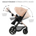 KINDERKRAFT Kočárek kombinovaný Moov 2 3v1 Sand Beige - pěnová kola