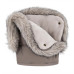 PETITE&MARS Set zimní fusak Arctic 4v1 + rukavice na kočárek Furry Mocha Mousse