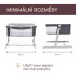 CHICCO Postýlka Next2Me Twins pro dvojčata - Magnet Grey