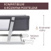 CHICCO Postýlka Next2Me Twins pro dvojčata - Magnet Grey