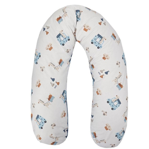 EKO Polštář kojicí Velvet Giraffe blue 180 cm EKO Polštář kojicí Velvet Giraffe blue 180 cm