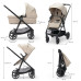 KINDERKRAFT Kočárek kombinovaný 4v1 Newly Classic Beige + Mink PRO