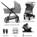 KINDERKRAFT Kočárek kombinovaný 4v1 Newly Classic Grey + Mink PRO
