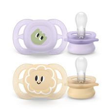 Philips AVENT Šidítko Ultrastart obrázek 0-2m dívka, 2 ks