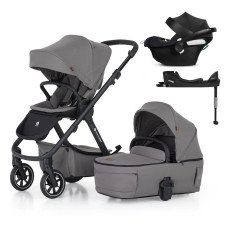 PETITE&MARS SET Kočárek 4v1 ICON Dove Grey LITE RWS + CBX By CYBEX Aton B2 i-Size