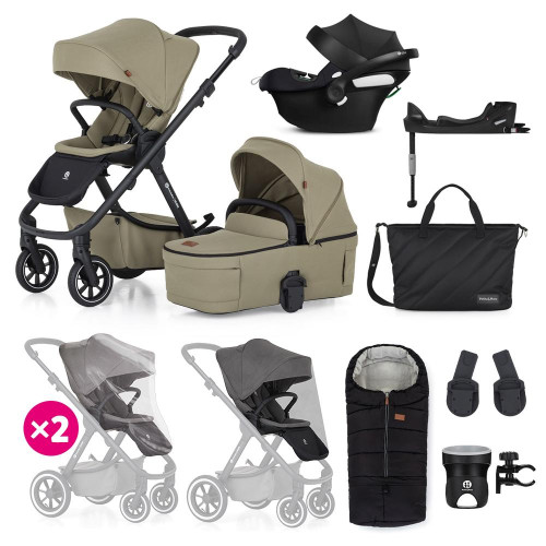 PETITE&MARS SET Kočárek 4v1 ICON Mossy Green XXL RWS + CBX By CYBEX Aton B2 i-Size PETITE&MARS SET Kočárek 4v1 ICON Mossy Green XXL RWS + CBX By CYBEX Aton B2 i-Size