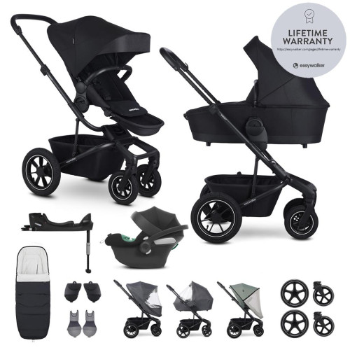 EASYWALKER SET Kočárek 4v1 Harvey⁵ Midnight Black XXL AIR + CYBEX Aton B2 i-Size + základna EASYWALKER SET Kočárek 4v1 Harvey⁵ Midnight Black XXL AIR + CYBEX Aton B2 i-Size + základna