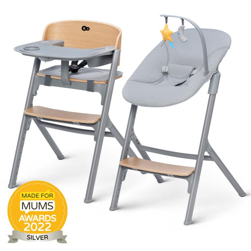 KINDERKRAFT SELECT Set jídelní židlička Livy Oak + lehátko Calmee, Premium KINDERKRAFT SELECT Set jídelní židlička Livy Oak + lehátko Calmee, Premium