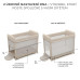 KINDERKRAFT SELECT Postýlka cestovní Moon Dream Beige KINDERKRAFT SELECT Postýlka cestovní Moon Dream Beige