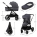 KINDERKRAFT Kočárek kombinovaný Nea 2 2v1 Dark Grey