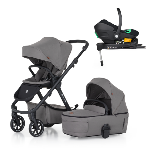 PETITE&MARS Kočárek kombinovaný ICON 2v1 Dove Grey LITE RWS + Core Pro i-Size Black Grey + Báze PETITE&MARS Kočárek kombinovaný ICON 2v1 Dove Grey LITE RWS + Core Pro i-Size Black Grey + Báze