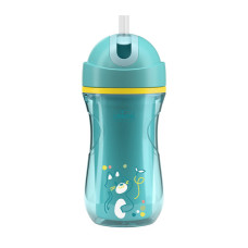 CHICCO Hrneček Sport termo se slámkou teal, 14m+