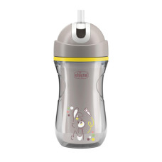 CHICCO Hrneček Sport termo se slámkou grey, 14m+