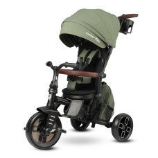 QPLAY Tříkolka Comfo Max Olive Green, 7v1, věk 10-72 měsíců