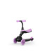QPLAY Koloběžka / odrážedlo Sema Evo s LED světly Violet, věk 1 - 6 let, do 50 kg