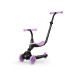 QPLAY Koloběžka / odrážedlo Sema Evo s LED světly Violet, věk 1 - 6 let, do 50 kg
