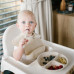 BABYONO Talíř silikonový s přísavkou - beige 6m+