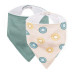 PETITE&MARS Bryndák bandana Luke 2 ks  Beige Kiwis&Misty Green 3m+
