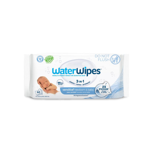 WATERWIPES Ubrousky vlhčené Newborn&Baby 3in1 60 ks WATERWIPES Ubrousky vlhčené Newborn&Baby 3in1 60 ks