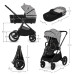 KINDERKRAFT Kočárek kombinovaný Nea 2 2v1 Lunar Black Bizuu