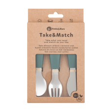 PETITE&MARS Sada příborů s nerezové oceli Take&Match Misty Green 12m+