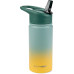 SKIP HOP Láhev s brčkem nerezová Wander - ombré green, 450ml SKIP HOP Láhev s brčkem nerezová Wander - ombré green, 450ml