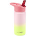 SKIP HOP Láhev s brčkem nerezová Wander - ombré pink, 450ml
