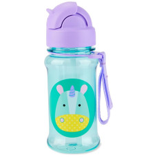 SKIP HOP Zoo tritan Láhev s brčkem 355ml Jednorožec 12m+