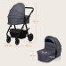 LIONELO Kočárek kombinovaný Amber Plus 3v1 Grey Graphite
