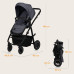 LIONELO Kočárek kombinovaný Amber Plus 3v1 Grey Graphite