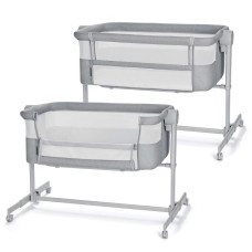 KINDERKRAFT Postýlka dětská polohovatelná Nestee Up2 Full Light Grey